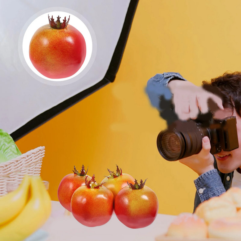 4 ks simulovaného ovocného modelu hrozna, dekorácie do domácnosti, fotografické rekvizity, penová simulácia granátového jablka