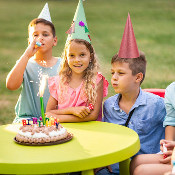 12 τμχ Καπέλα από χωνάκι για πάρτι γενεθλίων Glitter καπέλα γενεθλίων Μίνι κωνικό καπέλο εορταστική κεφαλή Καπέλα κεφαλής για πάρτι για παιδιά Ενήλικες Καπέλα