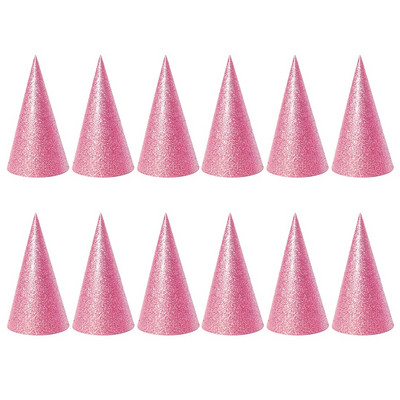 12 vnt Gimtadienio vakarėlio kepuraitės Blizgančios gimtadienio kepuraitės Mini kūgio kepuraitės šventinės galvos apdangalai Galvos šventės kepuraitės vaikams suaugusiems kepuraitės