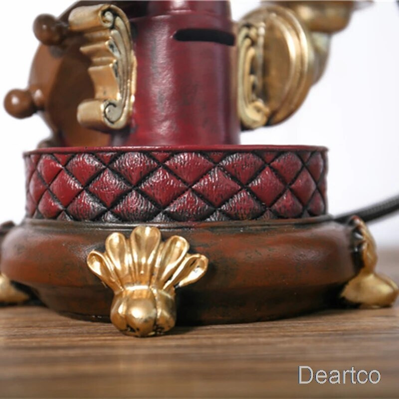Deartco 18cm smola Retro telefonske figurice Kreativna europska kasica prasica Dodaci za uređenje doma Ručno izrađeni ukrasi Rukotvorine