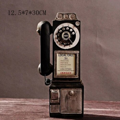 VILEAD 30 cm vaiguga retrotelefoni kujukesed Vanad määrdunud käsitööd Vintage kodukaunistused kaunistused Loomingulised Euroopa käsitöö tarvikud