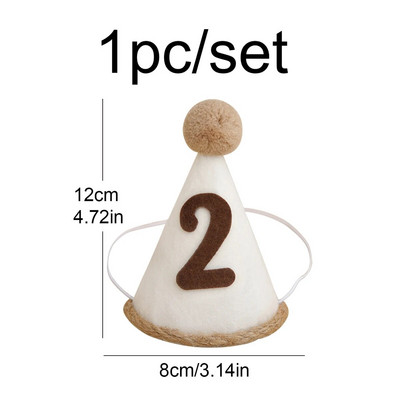 1vnt Maža gimtadienio vakarėlio retro gimtadienio kepurė