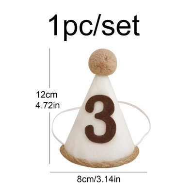 1vnt Maža gimtadienio vakarėlio retro gimtadienio kepurė