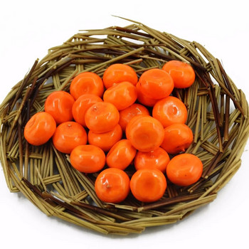 Φτηνά 20 τμχ Μίνι πορτοκαλί τεχνητά φρούτα και λαχανικά για διακόσμηση σπιτιού γάμου Γνωστικό παιχνίδι Ψεύτικα πλαστικά μούρα αφρού