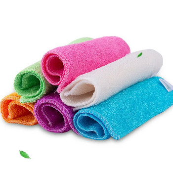 Нова почистваща кърпа Кърпа за съдове против омазняване Кърпа за пране от бамбукови влакна Кухня Домакинска подложка за почистване Магически почистващи парцали