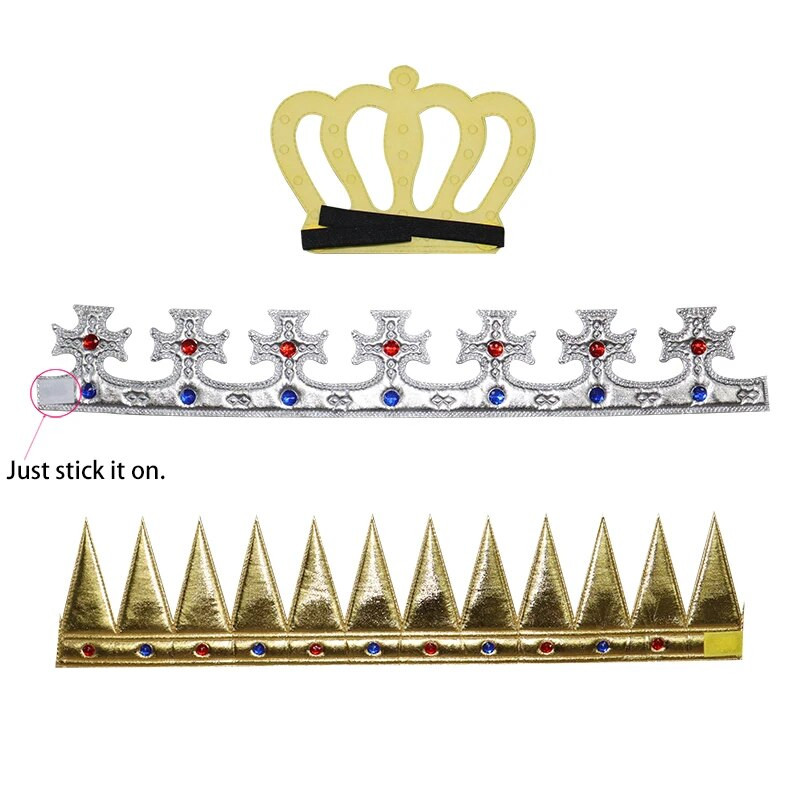 Boldog születésnapot kalap Arany ezüst állítható király hercegnő korona lány fiú felnőtt ajándékok csillogó fejfedők baba zuhany parti dekoráció