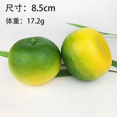 Simulirani narančasti lažni voćni pjenasti model Dekoracija kućnog zaslona Umjetno voće Lažno zeleno žuto narančasti ukrasi Rekviziti za fotografije