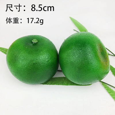 Simulirani narančasti lažni voćni pjenasti model Dekoracija kućnog zaslona Umjetno voće Lažno zeleno žuto narančasti ukrasi Rekviziti za fotografije