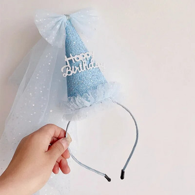 Proslava rođendanske zabave Svjetlucavi rođendanski šešir Vilin obruč za kosu One 123st Happy Birthday Party Decor Kids Girl Favor Headwear