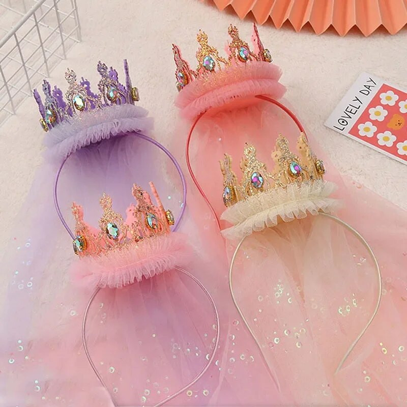 Proslava rođendanske zabave Svjetlucavi rođendanski šešir Vilin obruč za kosu One 123st Happy Birthday Party Decor Kids Girl Favor Headwear