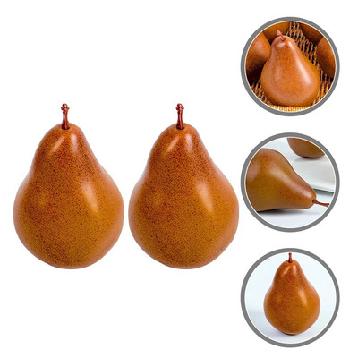 Dirbtinės kriaušės, gyvos vaisiai, netikros kriaušės, stiebai, putplasčio kriaušės modelis, darbalaukio kriaušės ornamentas namų vaisių parduotuvė Prekybos centro rekvizitai