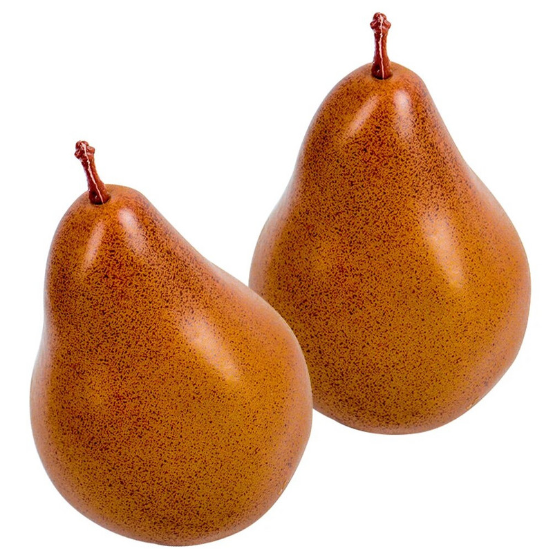 Dirbtinės kriaušės, gyvos vaisiai, netikros kriaušės, stiebai, putplasčio kriaušės modelis, darbalaukio kriaušės ornamentas namų vaisių parduotuvė Prekybos centro rekvizitai