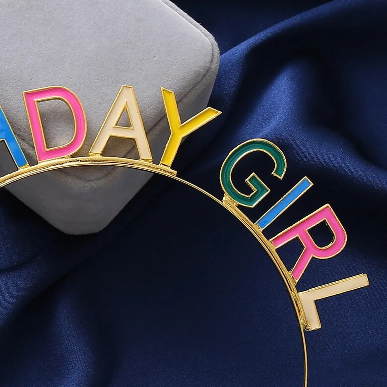 Všetko najlepšie k narodeninám Čelenka s dúhovou farbou a písmenom pre deti a dievčatá, darček, párty dekorácia