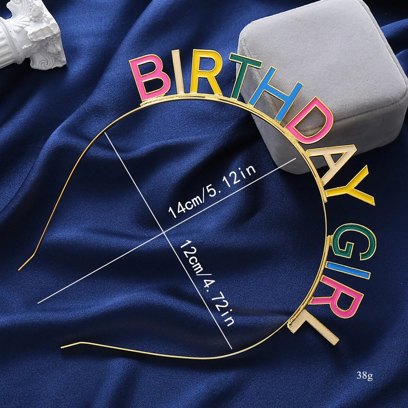 Všetko najlepšie k narodeninám Čelenka s dúhovou farbou a písmenom pre deti a dievčatá, darček, párty dekorácia