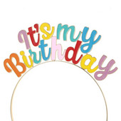 Rođendanski obruč za kosu Naramenica Slovo duginih boja To je moj rođendan Traka za glavu Dječji dar za djevojčice Dekoracija za sretan rođendan