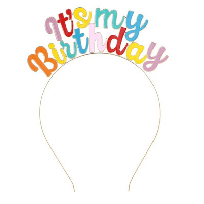 Rođendanski obruč za kosu Naramenica Slovo duginih boja To je moj rođendan Traka za glavu Dječji dar za djevojčice Dekoracija za sretan rođendan