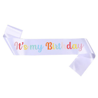 Rođendanski obruč za kosu Naramenica Slovo duginih boja To je moj rođendan Traka za glavu Dječji dar za djevojčice Dekoracija za sretan rođendan