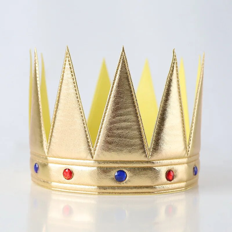 Pălărie pentru ziua de naștere Prințesă Prinț Coroana La mulți ani Coroană Cap Bentiță pentru petrecere de aniversare Rechizite pentru rochie de bal Bentita