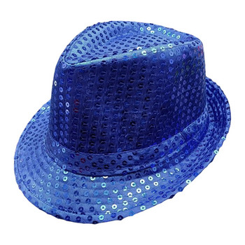 12 Χρώματα Ανδρικά γυναικεία καπέλο τζαζ πούλιες Retro Disco Funky Glitter Στολή Unisex Novelty Christmas Party Prop Καλαίσθητο καπέλο