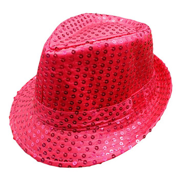 12 Χρώματα Ανδρικά γυναικεία καπέλο τζαζ πούλιες Retro Disco Funky Glitter Στολή Unisex Novelty Christmas Party Prop Καλαίσθητο καπέλο