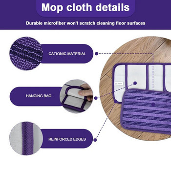 Микрофибърни подложки за многократна употреба за Swiffer Wet Jet, мокра и суха подложка, кърпа за домакински прах, кърпа за многократна употреба на почистващи подложки за прах