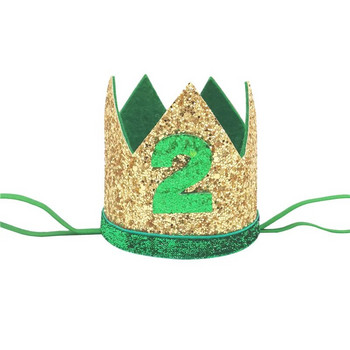 1Pcs Jungle Safari Happy Birthday Party Kids Baby ONE 1 2 3 Year Old Crown лента за глава Шапка Birthday Baby Shower 1st Birthday Party