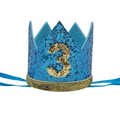 1 db Jungle Safari Happy Birthday Party Kids Baby ONE 1 2 3 éves koronás fejpántos kalap Születésnapi Baby Shower 1. Születésnapi Party