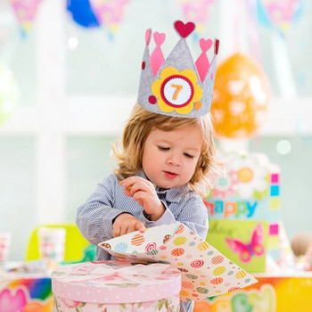 Парти декорации Princess Grey Felt Удобна бебешка шапка за рожден ден Регулируема Celebrtion Издръжлива лека корона Подпори за снимки