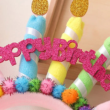 1PC Свещи за рожден ден лента за коса парти декорации аксесоари за коса прическа