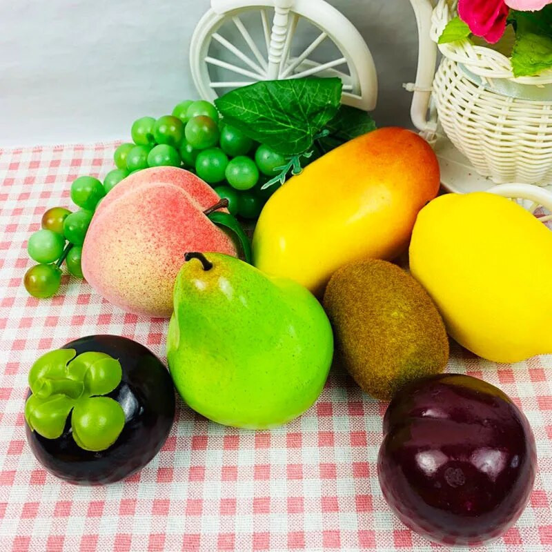 5PCS 7cm Umjetni Mangosteen Božić Noć vještica Novogodišnji Festival Party Dekoracija doma Lažno povrće Hrana Rekviziti za fotografije