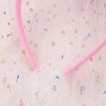 1 ΤΕΜ. Διακόσμηση αξεσουάρ μαλλιών με ροζ πέπλο για πάρτι