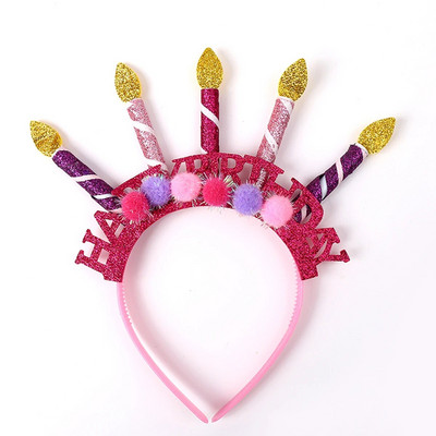 1 ks čelenka na narodeninovú oslavu s nápisom „K narodeninám a slovom“ do vlasov, kreatívna vlasová obruč