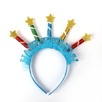 1 ks čelenka na narodeninovú oslavu s nápisom „K narodeninám a slovom“ do vlasov, kreatívna vlasová obruč