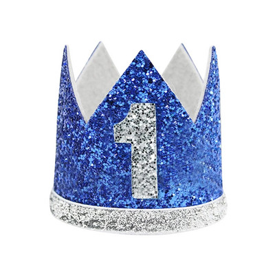 Gimtadienio kepurė, pirmosios gimtadienio šventės kepurė, Gimtadienio karūnos galvos juostos, skirtos berniuko 1-ojo gimtadienio vakarėliui