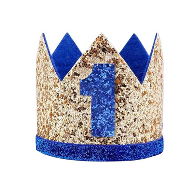 Gimtadienio kepurė, pirmosios gimtadienio šventės kepurė, Gimtadienio karūnos galvos juostos, skirtos berniuko 1-ojo gimtadienio vakarėliui