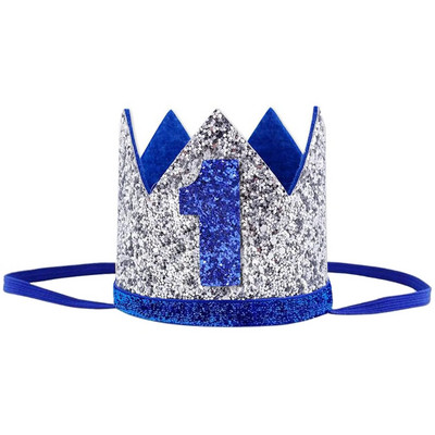 Gimtadienio kepurė, pirmosios gimtadienio šventės kepurė, Gimtadienio karūnos galvos juostos, skirtos berniuko 1-ojo gimtadienio vakarėliui