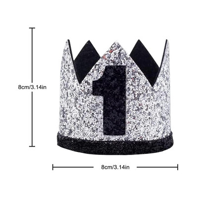 Gimtadienio kepurė, pirmosios gimtadienio šventės kepurė, Gimtadienio karūnos galvos juostos, skirtos berniuko 1-ojo gimtadienio vakarėliui