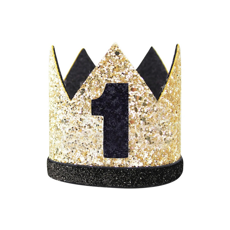 Gimtadienio kepurė, pirmosios gimtadienio šventės kepurė, Gimtadienio karūnos galvos juostos, skirtos berniuko 1-ojo gimtadienio vakarėliui