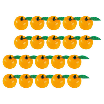 20 τμχ Τεχνητό Πορτοκαλί Μοντέλο Φρούτων Fake Fruits Διακοσμήσεις Photoshoot Props Simulation Orange Models Pvc Στολίδι για