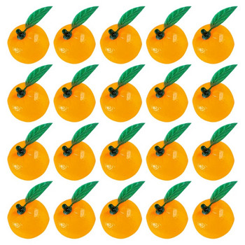 20 τμχ Τεχνητό Πορτοκαλί Μοντέλο Φρούτων Fake Fruits Διακοσμήσεις Photoshoot Props Simulation Orange Models Pvc Στολίδι για