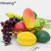 Mākslīgo augļu dekors mājas interjeram Dekoratīvie augļu plastmasas Ābolu citronu persiku apelsīnu fotogrāfijas rekvizīti DIY aksesuāri
