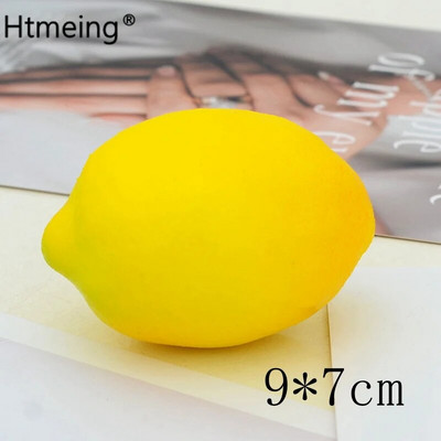 Mākslīgo augļu dekors mājas interjeram Dekoratīvie augļu plastmasas Ābolu citronu persiku apelsīnu fotogrāfijas rekvizīti DIY aksesuāri