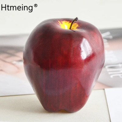 Mākslīgo augļu dekors mājas interjeram Dekoratīvie augļu plastmasas Ābolu citronu persiku apelsīnu fotogrāfijas rekvizīti DIY aksesuāri