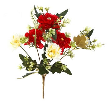 1 μπουκέτο καμέλια Τεχνητά λουλούδια παιώνιας τριαντάφυλλο Μετάξι ψεύτικα λουλούδια γάμου λουλούδια DIY Διακόσμηση για πάρτι στον κήπο του σπιτιού
