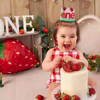 1st Birthday Crown Hat Baby Boy Girl Headband Αριθμός Καπέλα Παιδικά Γενέθλια Baby Shower Διακοσμήσεις για πάρτι Επετειακό ντεκόρ Καπέλα