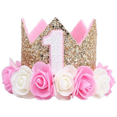 1. sünnipäeva kroonimüts Baby Boy Girl Peapael Numbrikübarad Laste Sünnipäev Baby Shower Peokaunistused Aastapäeva Dekoratsioonimütsid