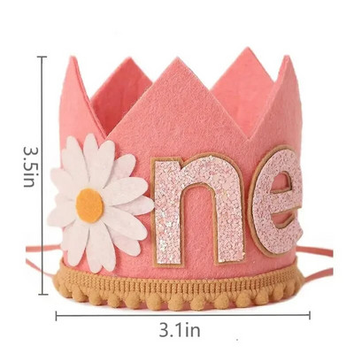1. sünnipäeva kroonimüts Baby Boy Girl Peapael Numbrikübarad Laste Sünnipäev Baby Shower Peokaunistused Aastapäeva Dekoratsioonimütsid