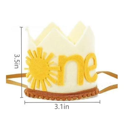1. sünnipäeva kroonimüts Baby Boy Girl Peapael Numbrikübarad Laste Sünnipäev Baby Shower Peokaunistused Aastapäeva Dekoratsioonimütsid