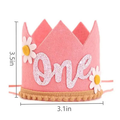 1. sünnipäeva kroonimüts Baby Boy Girl Peapael Numbrikübarad Laste Sünnipäev Baby Shower Peokaunistused Aastapäeva Dekoratsioonimütsid