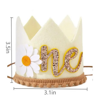 1. sünnipäeva kroonimüts Baby Boy Girl Peapael Numbrikübarad Laste Sünnipäev Baby Shower Peokaunistused Aastapäeva Dekoratsioonimütsid